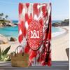 Denmark Football Print Beach Towel Quick Dry Super Absorbent Soft Bath Towel for Swimming Beach Travel Fan Souvenir Gift