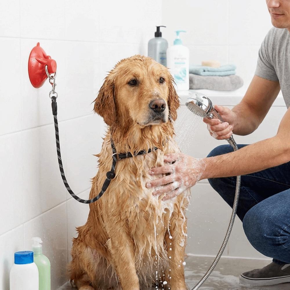 Suction Cup Dog Bathing Tether Anti Movement Dog Bathing Fixer Pet Bath Accessories