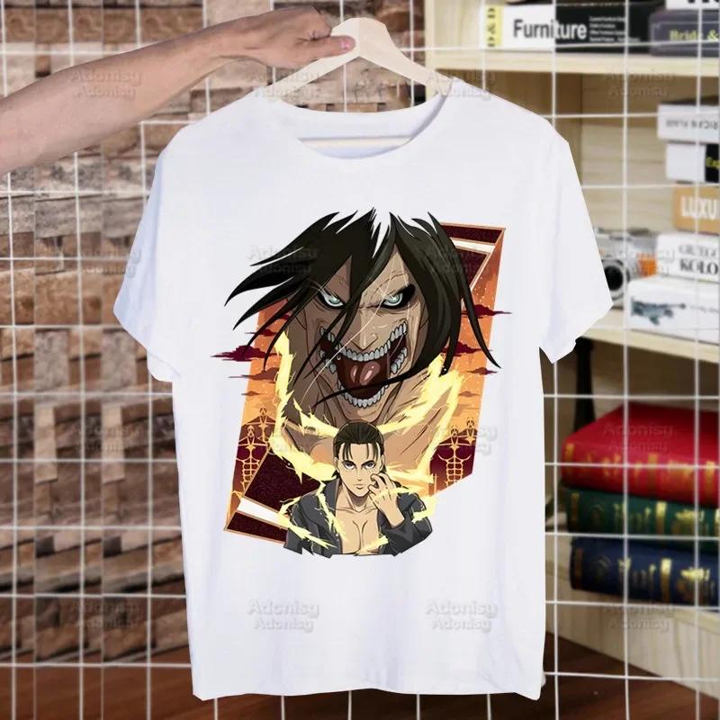 Shingeki no Kyojin Funny T Shirt Men Casual Short Sleeve Attack On Titan Tshirt Homme Manga Japanese Anime Allen T-shirt Tees