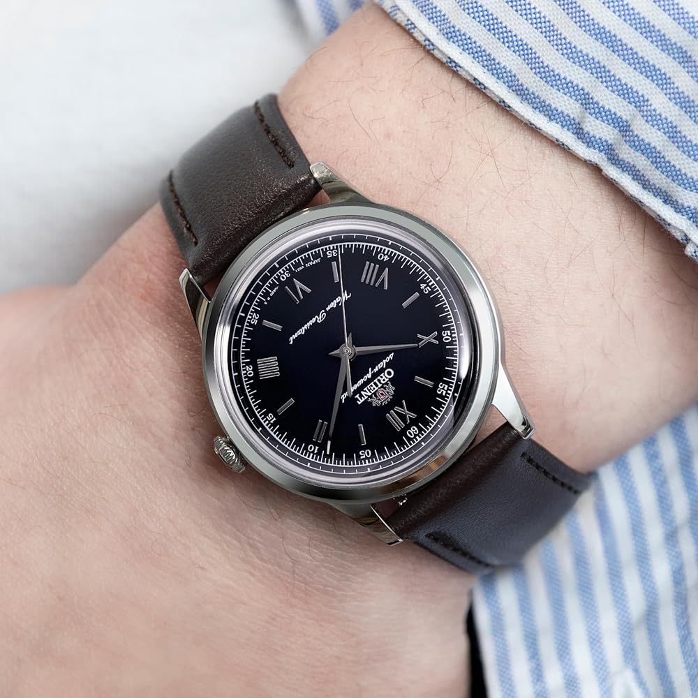 Orient Watch Bambino SOLAR Solarbetriebene Armbanduhr, RN-WK0004L, Herren, Schwarz, mit Garantie des japanischen Herstellers