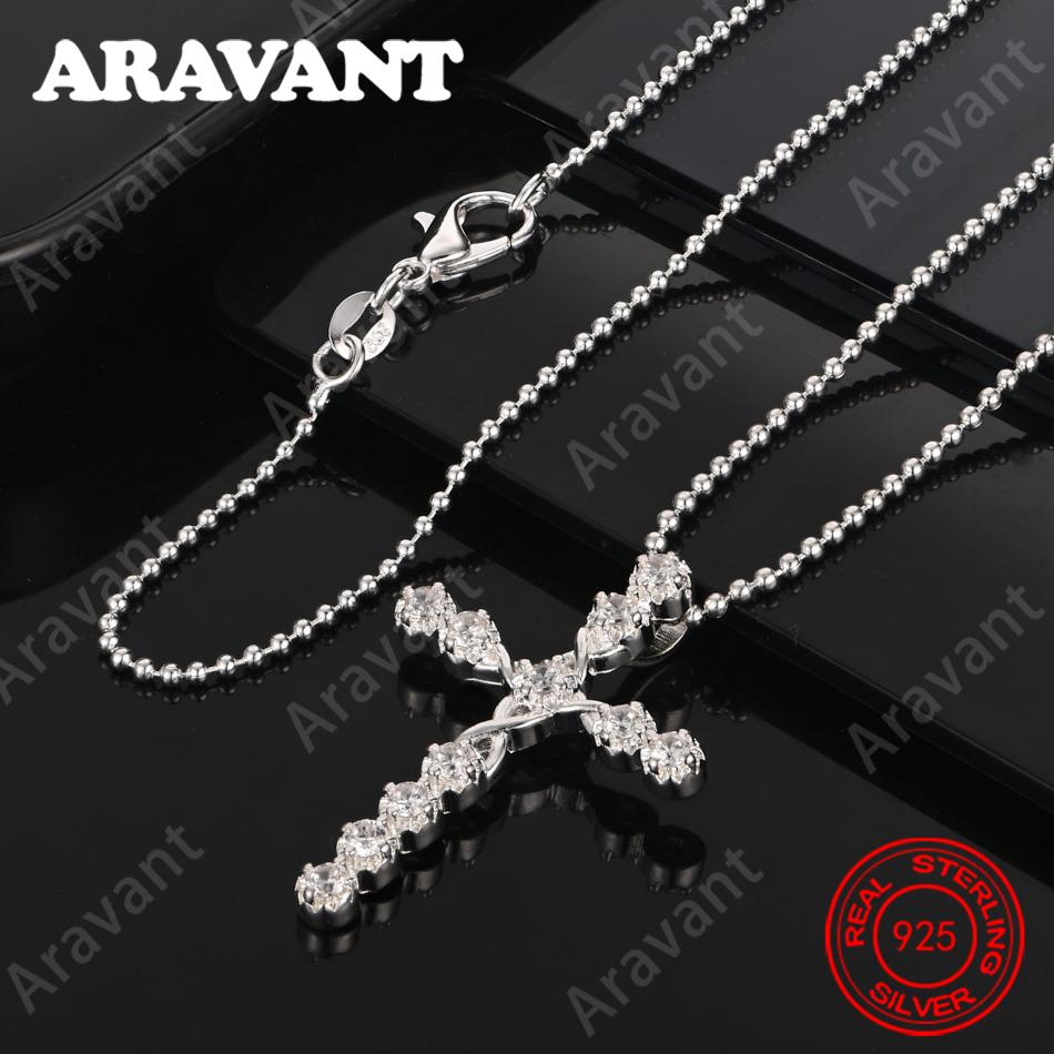 Copper Full Zirconia Cross Pendant Necklace For Women - Vintage Elegance And Noble Party Jewelry