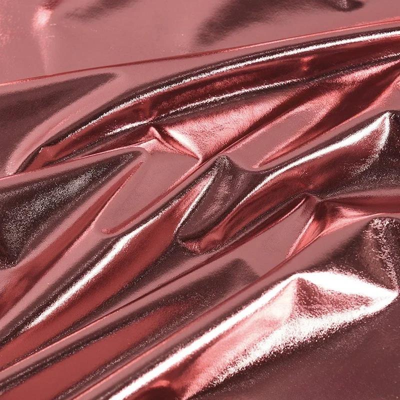 

100x150 см високоеластична глянцева спандекс еластична бронзова тканина для весільного декору сценічного одягу 100x150cm