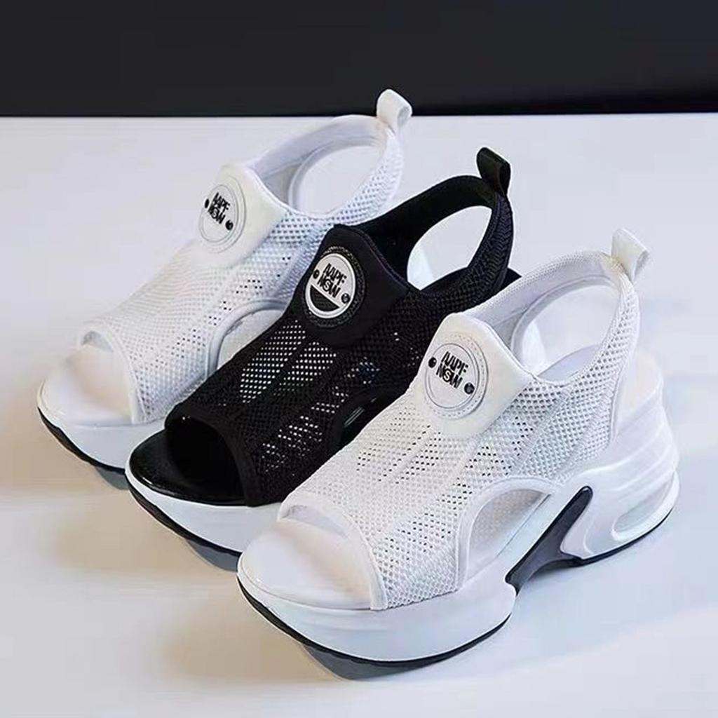 Sandale cu toc pentru femei Sexy Noi de Primăvară și Vară Sandale Coreene cu Talpă Groasă Sandale cu Toc Înalt cu Gură de Pește Pană Casual