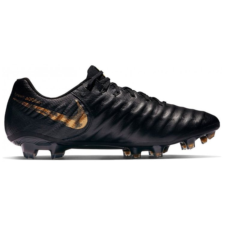 Nike Tiempo Legend 7 Elite FG Black Gold Men Sneakers Metallic-Vivid-Gold AH7238-077