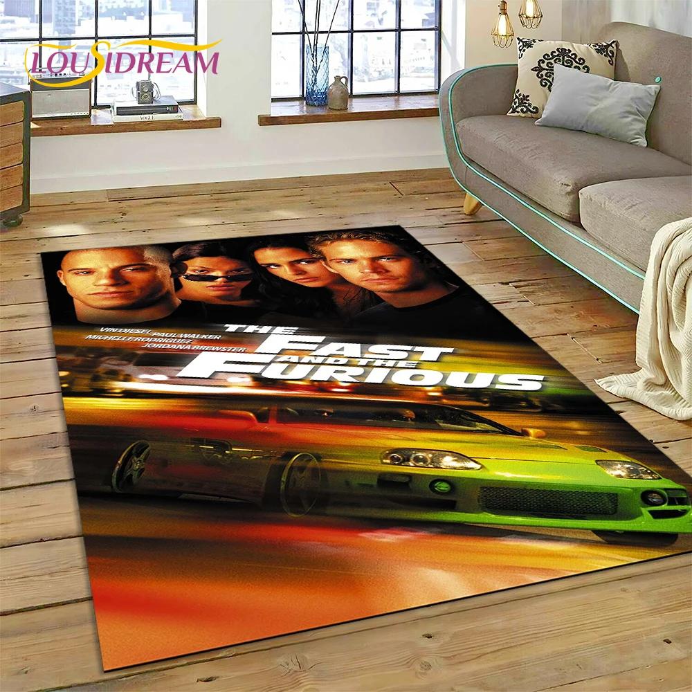Fast & Furious X 10 Vin Diesel Movie Carpet Rug for Bedroom Living Room Home Sofa Decoration,Children Game Large Decor Floor Mat