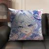 Cute Furina Genshin Impact Cushion Cover Natural Linen Organic Fabric Double-Sided Printing Sofa Home Decor Gift Pillow Case