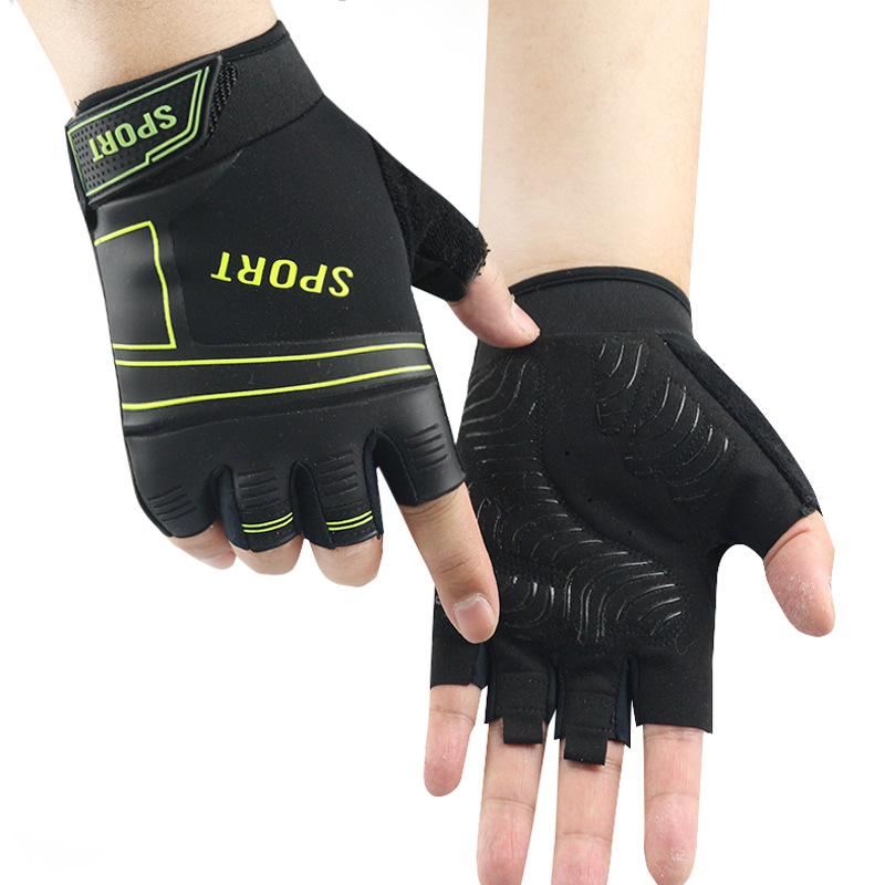 

Велосипедные перчатки без пальцев кожаные уличные мужские и женские солнцезащитные нескользящие силиконовые ладони тележка мотоциклетные перчатки XL чёрный