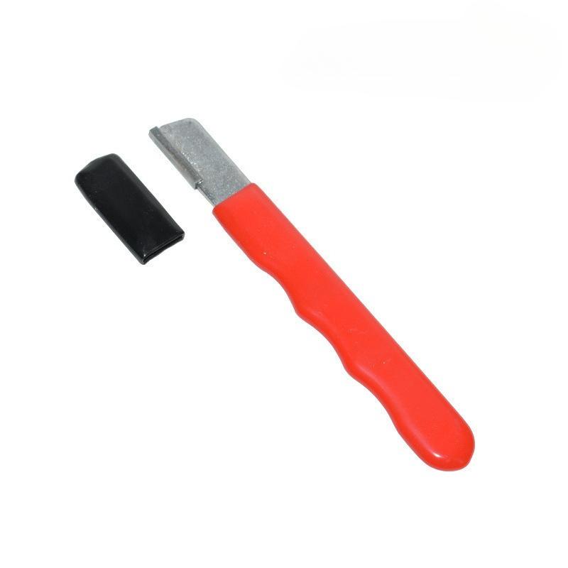 Mini Metal Portable Knife & Shear Sharpener with Lid - Tungsten Steel Diamond Ceramic for Kitchen & Garden All Blades