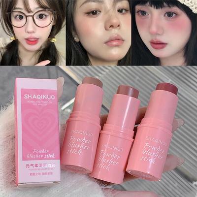 Rouge Sticks Rouge Creme Gesicht Rouge Pfirsich Rot Wangen Kontur Wasserdicht Natürlich