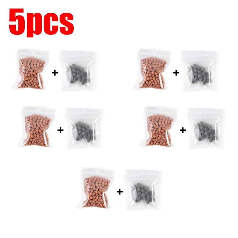 1-3Pcs Filtered Shower Head Bathroom ABS High Pressure Water Saving Spray Handheld Clear Showerheads with Filter Beads