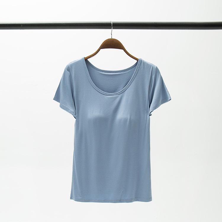 

Женская летняя футболка с короткими рукавами и мягкими чашками без косточек 4XL