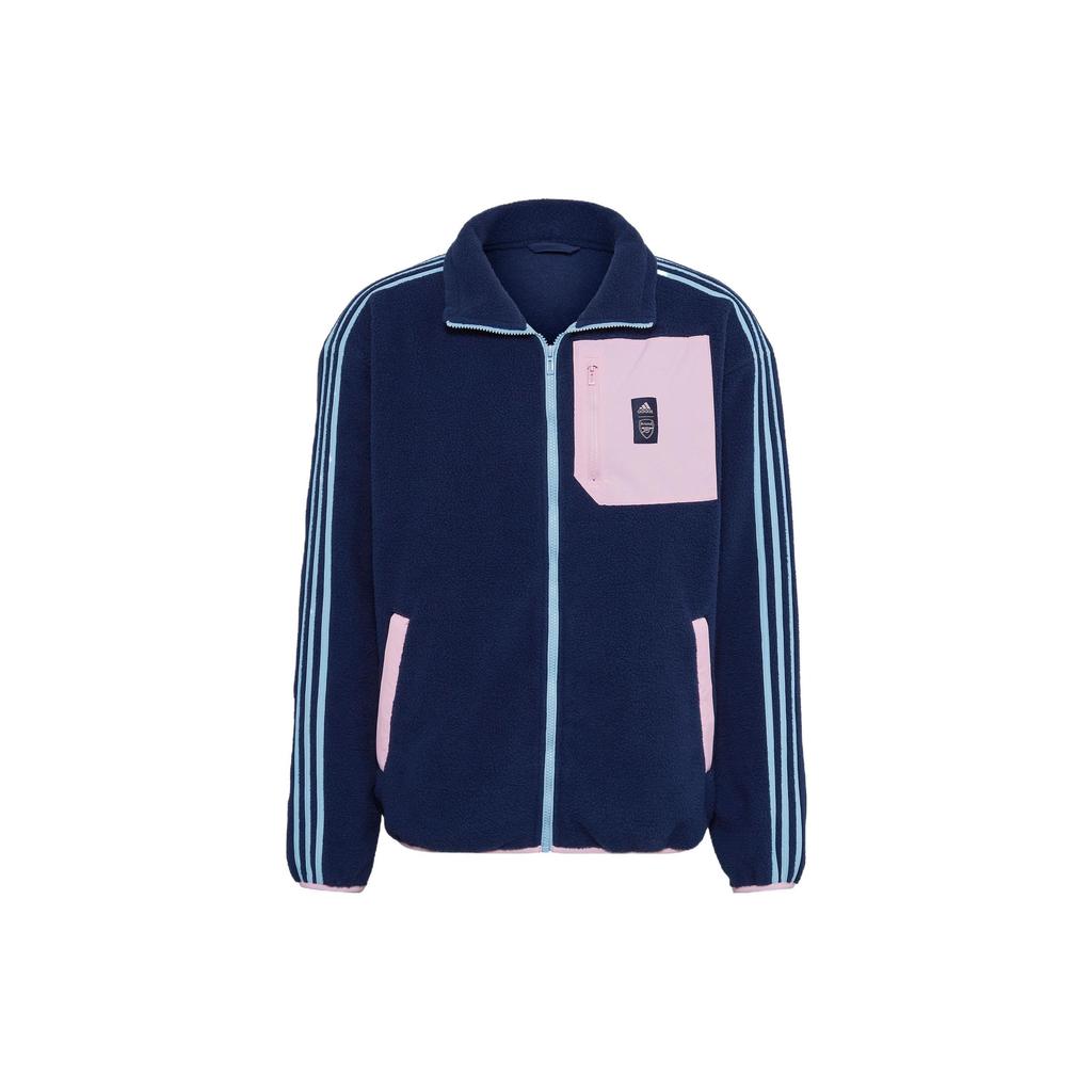 Adidas Colorblock Logo Front Pocket Sports Jacket Men Jacket Blue HF4040