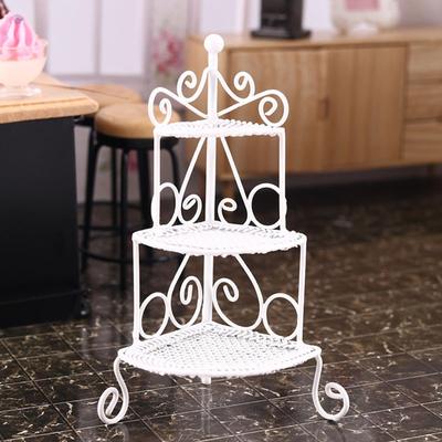 Doll House Miniature Shelf Accessories 3-Layer Storage Rack for Kitchen