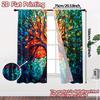 2pcs, 2D FLAT PRINTING Curtains (Without Rod) Colorful Tree Mosaics Popular Curtain Cloth Machine Washable Fabric Curtains
