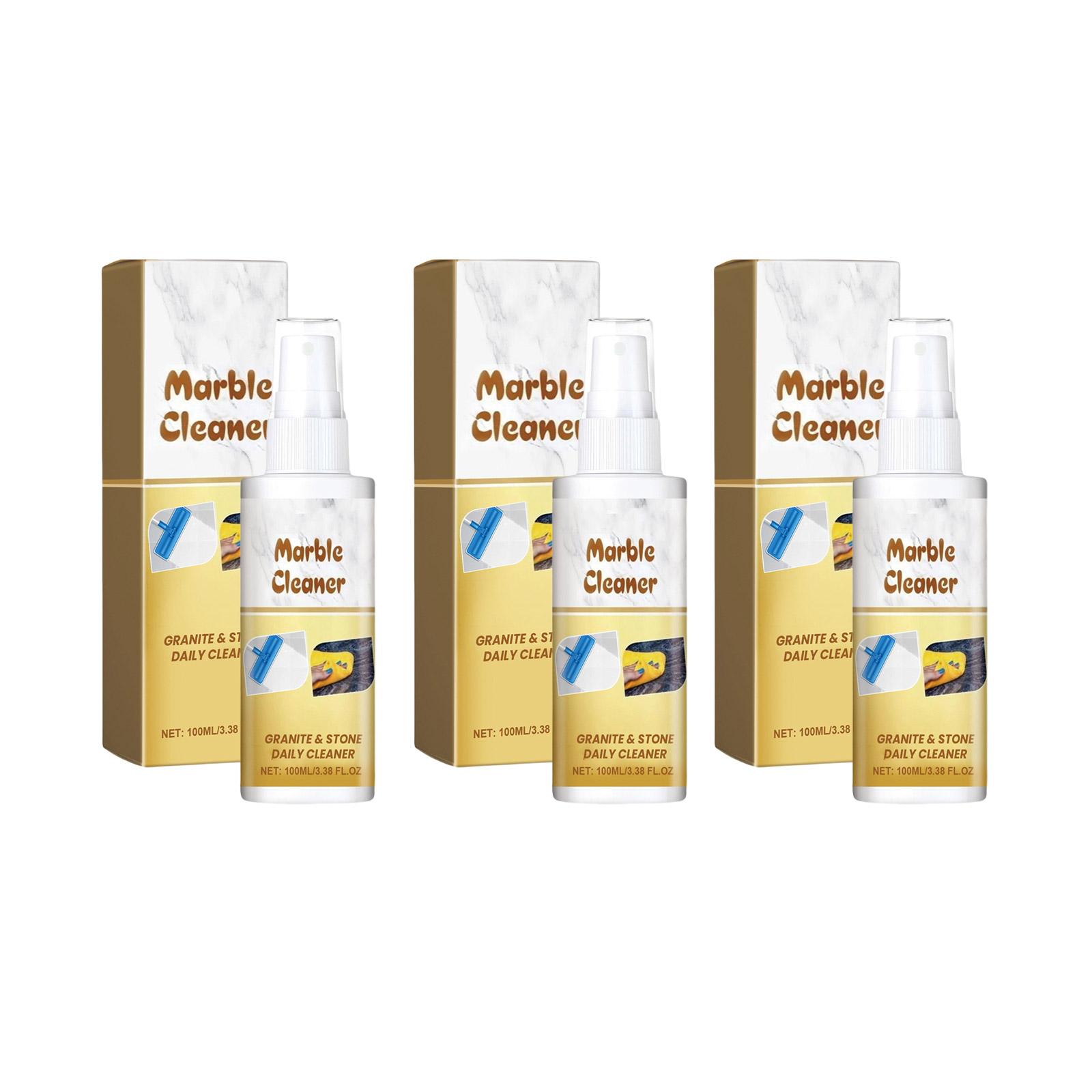 

Упаковка из 3 жидких чистящих средств для мрамора по 100 мл каждая. Пятновыводитель для полов и столешниц