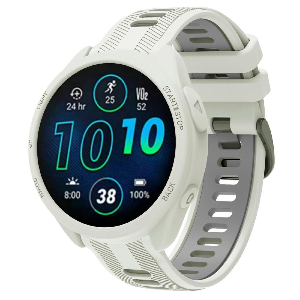 For Garmin Forerunner 965 Watch Case Soft Silicone Hollow Watch Frame Cover