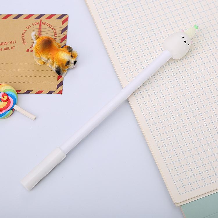 10Pcs Creative Animal Fruit Gender-neutral Pen, Korean Version of Black Student Exam Water-based Pen