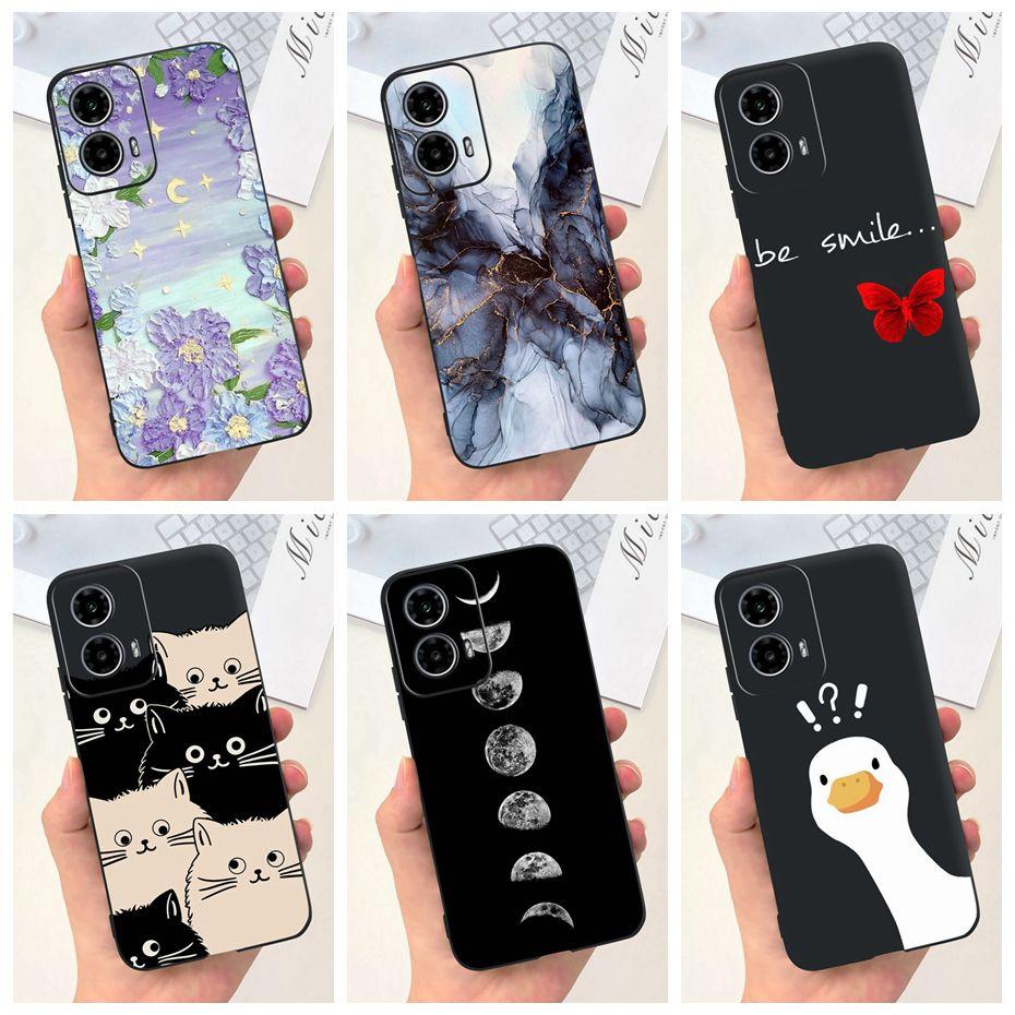 2024 New Fashion Case For Motorola Moto G24 G34 Black Silicon Soft Protective Back Cover For Moto G24 G34 4G 5G Phone Cases