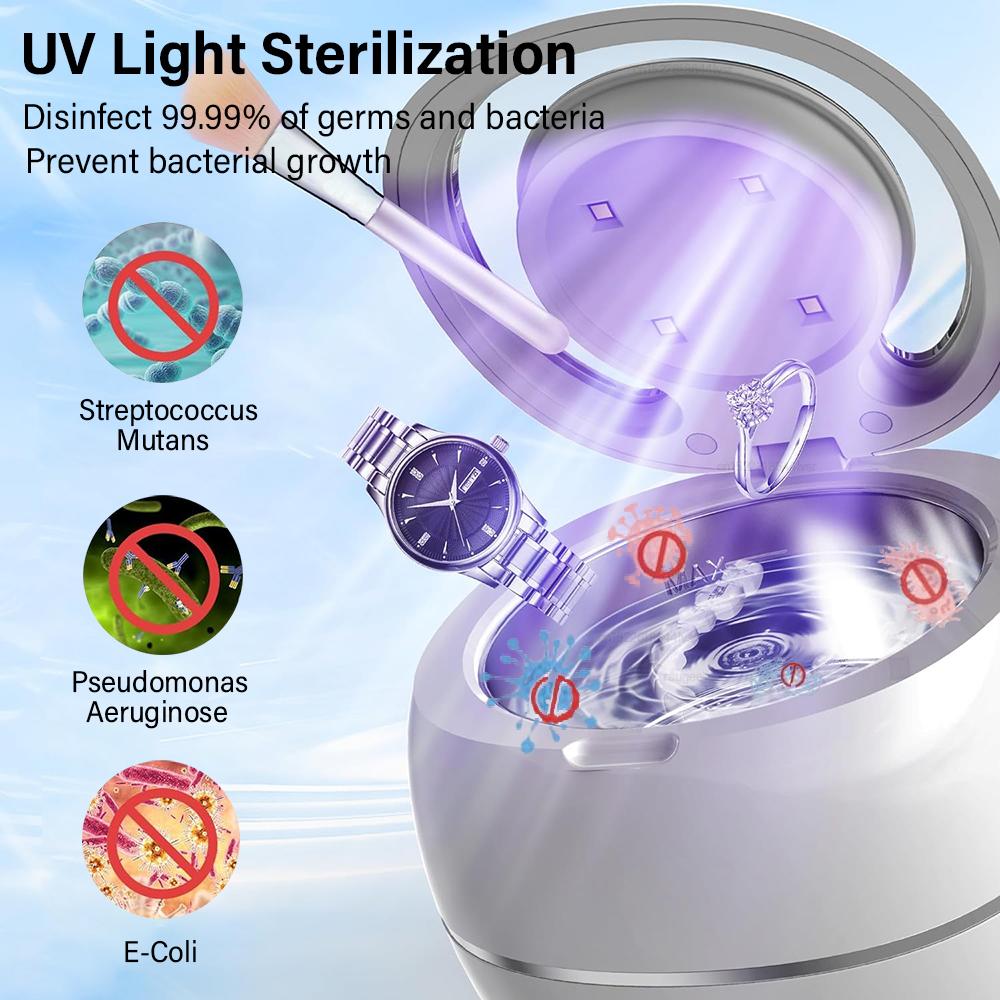 Ultrasonic Cleaner High Frequency Vibration Ultrasonic Denture Washing Bath for Denture Jewelry Watches Ultrasonic Clean Machine