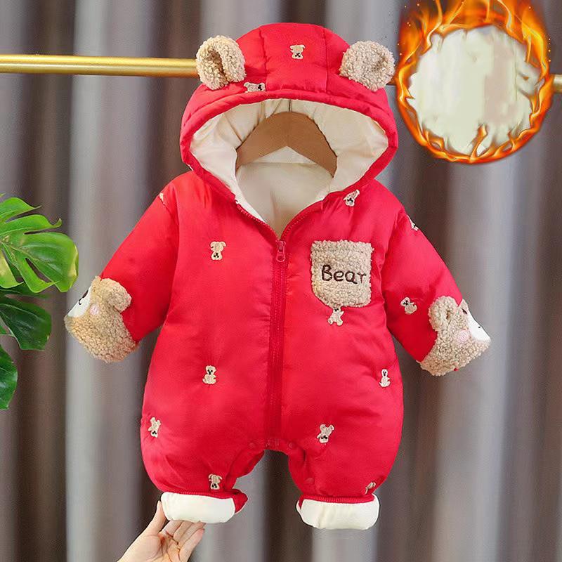 

Детская одежда для мальчиков и девочек, мягкая теплая зимняя одежда для сна, домашняя одежда, комбинезон для вечеринки на Хэллоуин, Рождество 66cm красный