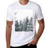 In Winter Misty Moody Foggy Milky Woods Wonderland Forest With Cascadia Trees Covered In Snow Tshirt