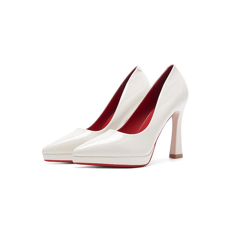 Women's Waterproof Platform Pointed Toe Stiletto High Heels - Professional Bridesmaid Banquet Shoes