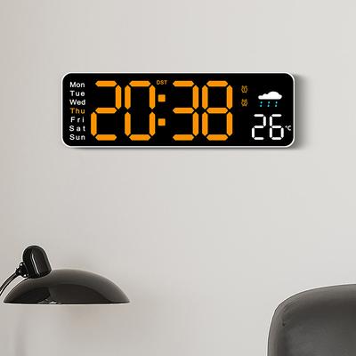 Creative Weather Clock Multifunctional Living Room Wall Clock New Alarm Clock Temperature Display Clock