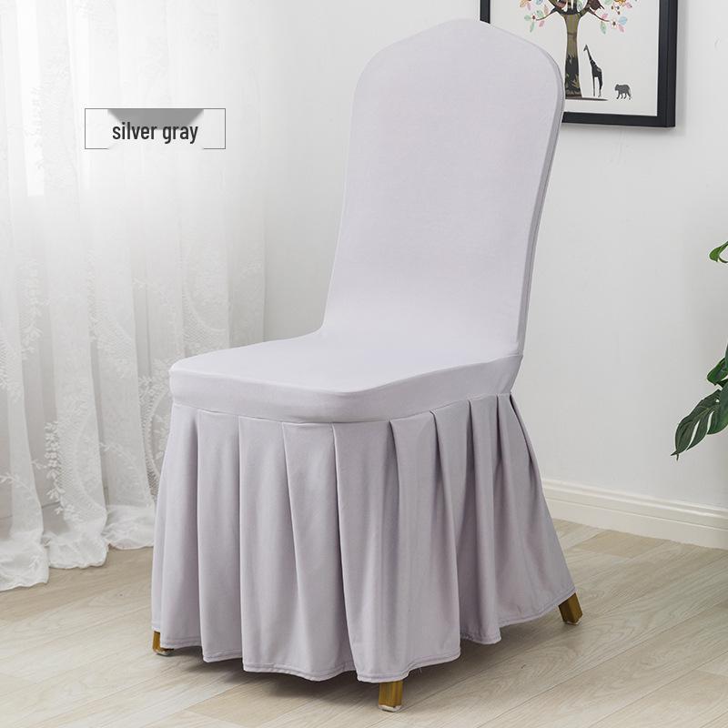 Universeller elastischer plissierter Stuhlhussenrock für Hochzeiten, Bankette, Hotels, Wohnungen und Restaurants.