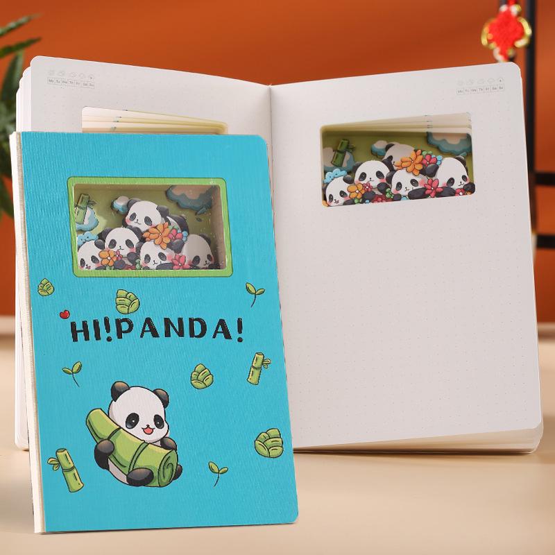 3D Stereo Hollow-out Cultural Paper Sculpture Hardcover Diary Notebook