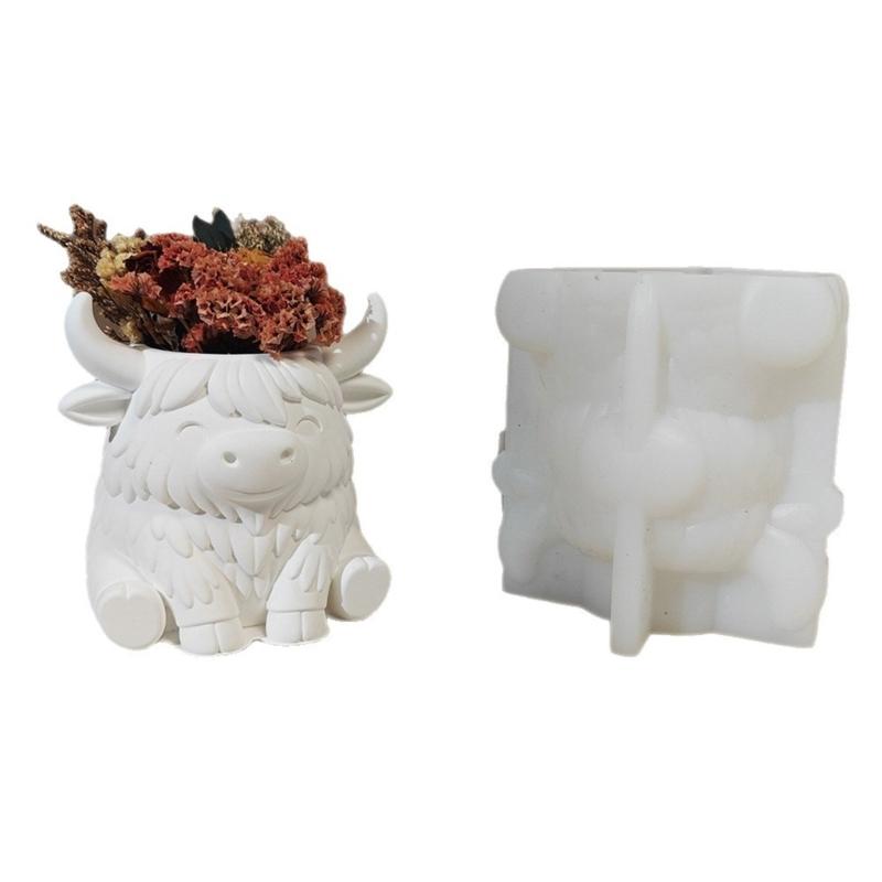 Handmade Plant Pot Mould Flexible Silicone Mould for Concrete Succulent Planter Creative Flower Pot Ornament Mould 1 чистый
