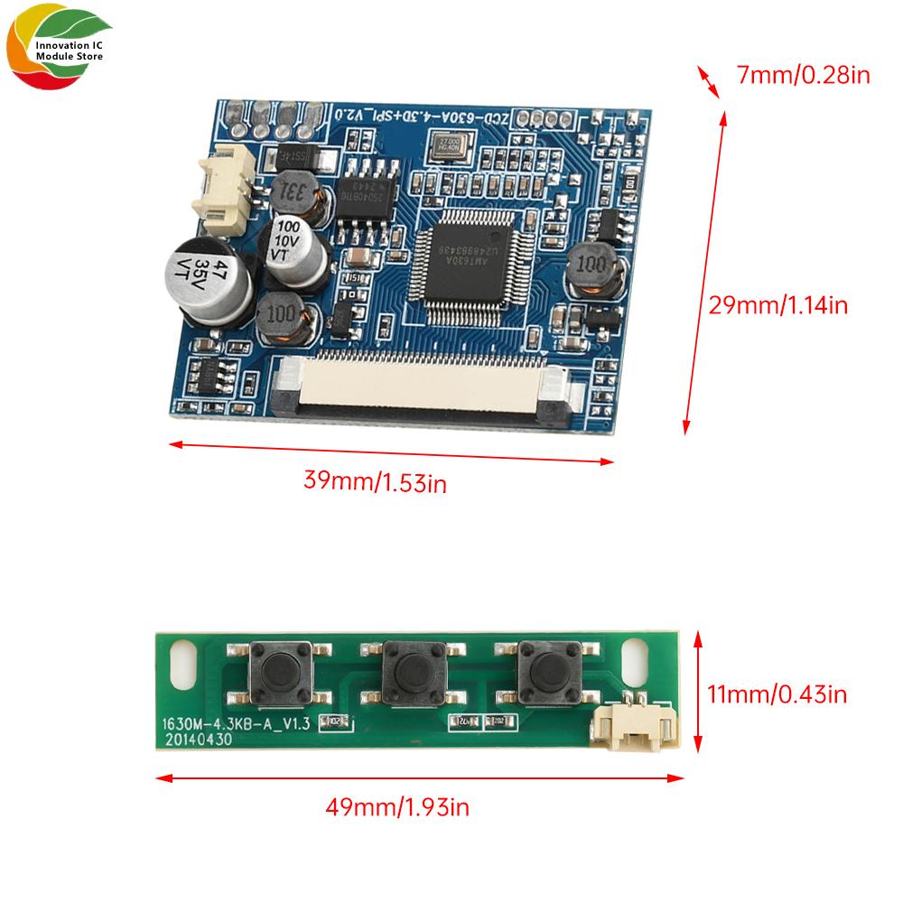 4.3/5-inch LCD Monitor Driver Board Module Kit Monitor Motherboard for Car Audio-visual Digital Photo Frame Multifunction