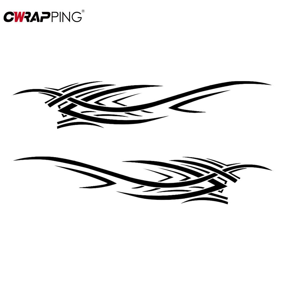 Car Stickers Flame Decals Bumper Hood Auto Door Waistline Stickers Universal DIY Flame Vinyl Decal Sticker for Auto Accessories