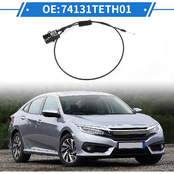 Hood Release Cable No.74131TETH01 Hood Latch Cable for Honda Civic 2016-2021 1 Pcs