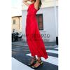 Spring Red New Style Evening Dress Vest Long Dress French Silk Satin Texture Midi Skirt Dress 8372090