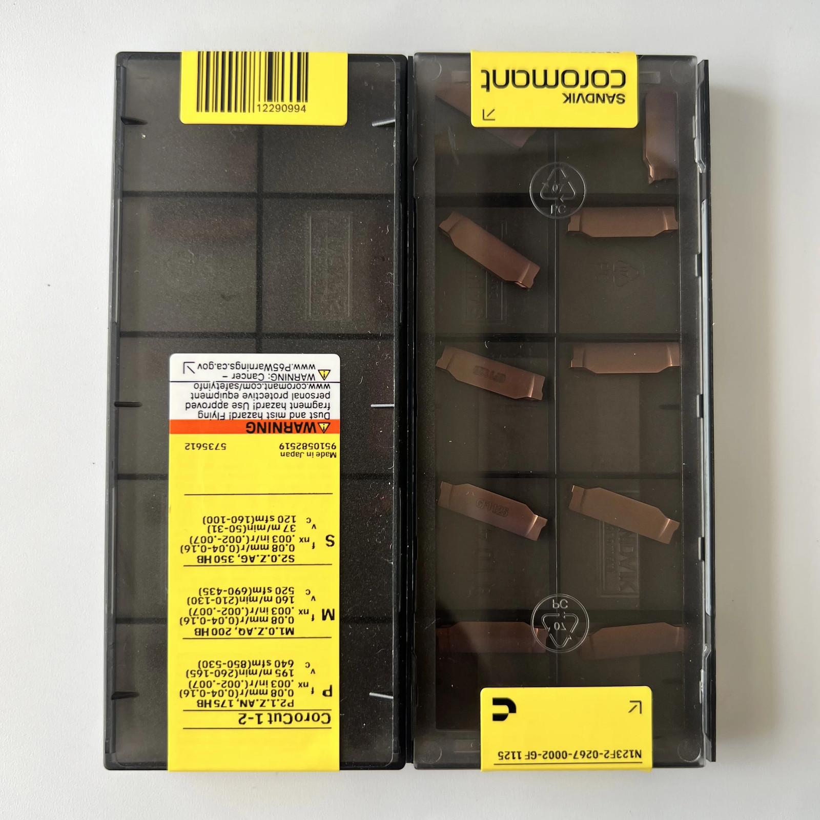 

SANDVIK / N123F2-0267-0002-GF 1125 / Industrial indexable Carbide Inserts 10 Pcs