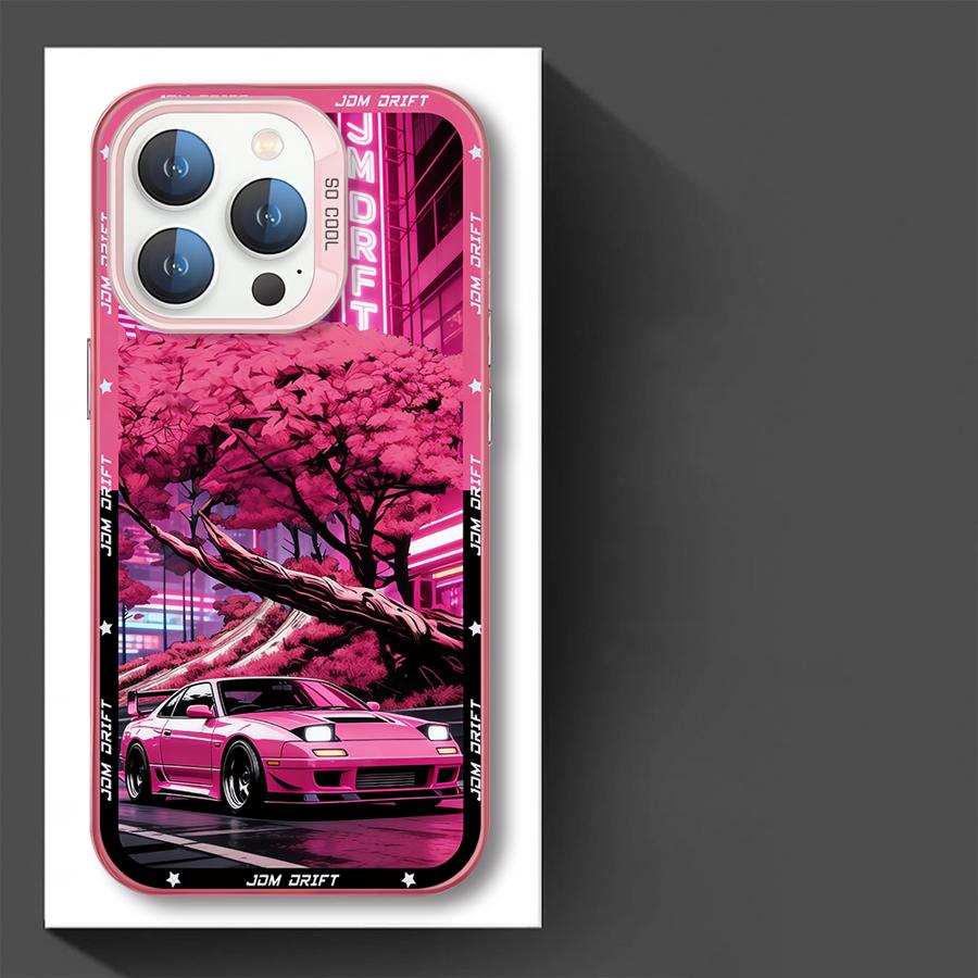 JDM Sportwagen Handyhülle Case für iPhone 17 Pro Max 16 12 Pro 13 Air 14 Plus 15 11