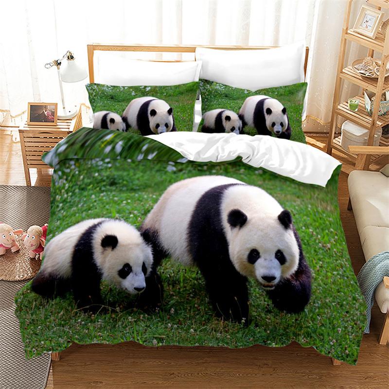 Cute Panda Bedding Set Twin Full King Size Duvet Cover Comforter For Kids Teens Adults Bedroom Decor