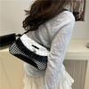 New Sweet Bow Underarm Bag New Grid Women's Crossbody Bag Fashion Handbag Shoulder Bag Girl Handbag High-value Shoulder Handbag