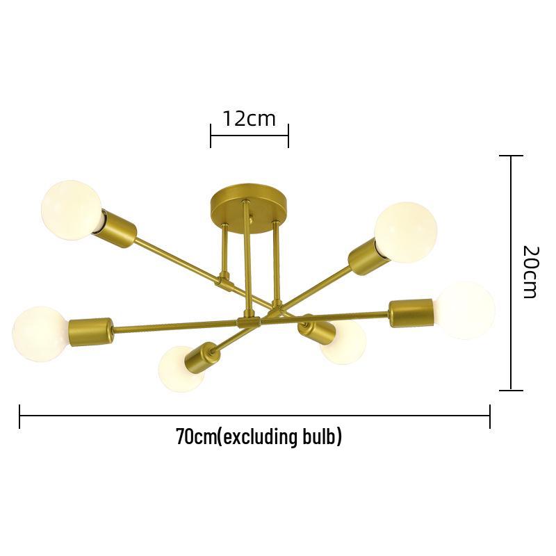 Nordic Magic Ball Multi-Branch Iron Chandelier for Bedroom Ceiling