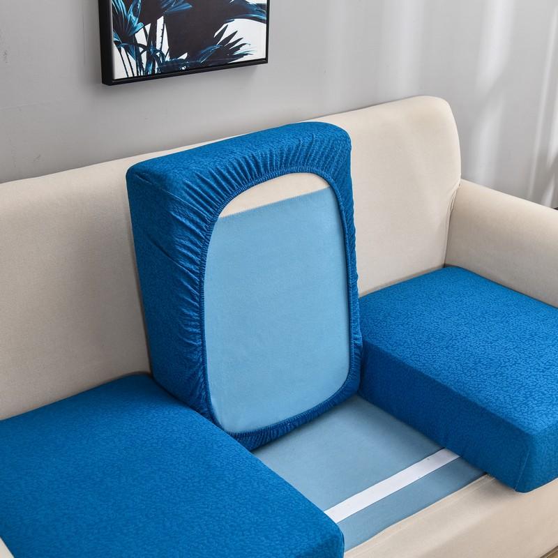 Waterproof Sofa Seat Slipcovers Elastic Solid Color Furniture Protector Thick Sofa Cover Corner Couch Cover