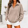 Women's Casual V-Neck Long Sleeve Sweatshirt with Stylish Design for Everyday Wear