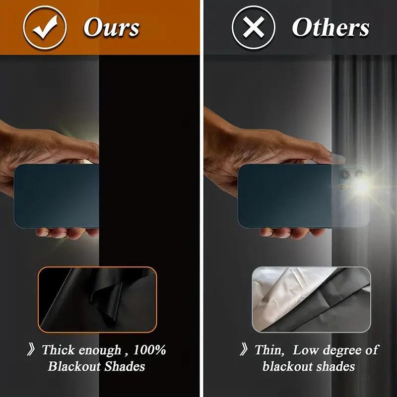 1PC Non-perforated Black Cloth DIY Portable Travel Blackout Curtain