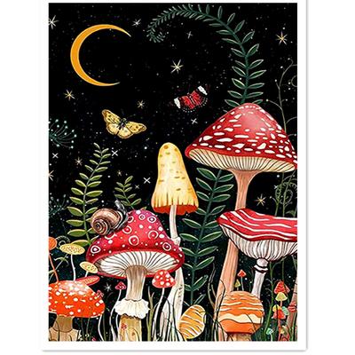 5d Diamond Picture Lotus Cross Stitch Kits Full Diamond Embroidery Mushroom Mosaic Plant All For Handiwork Home Decor