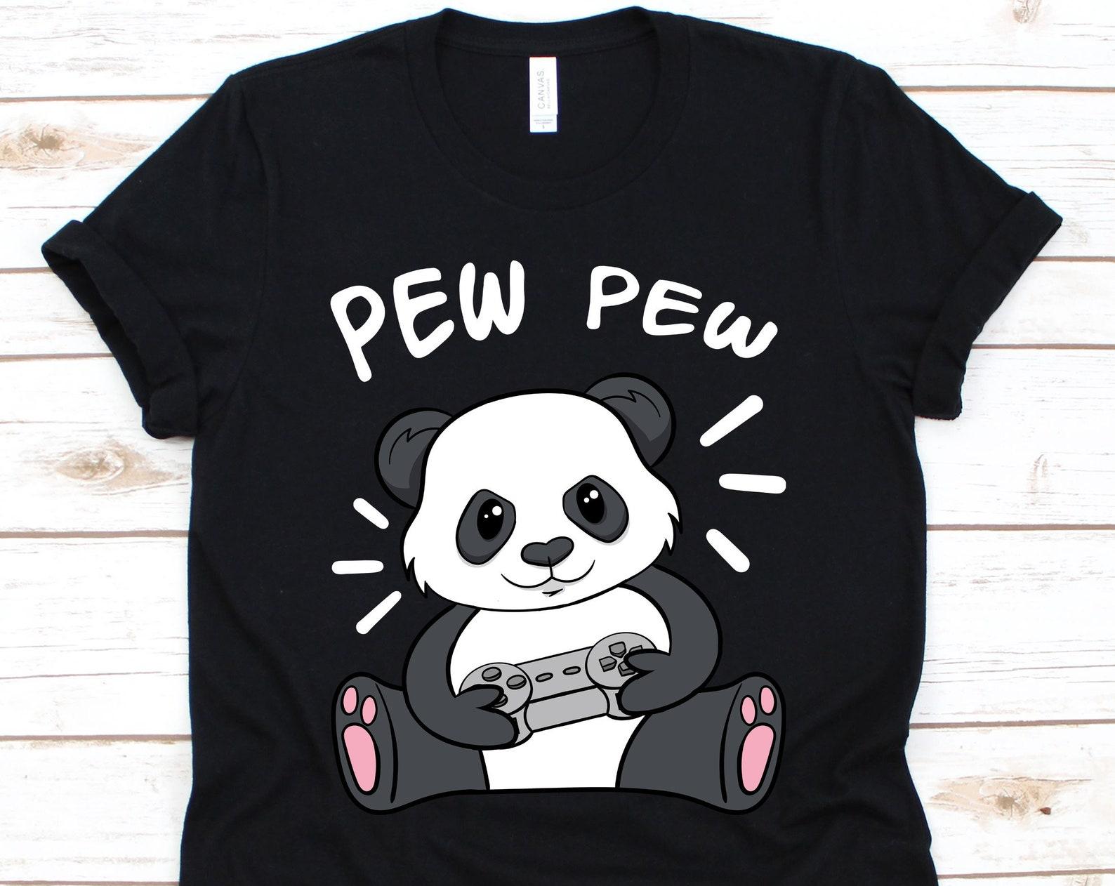 Pew Pew Panda Shirt, Console Gamer Gift, Video Game Shirt, Gamer Shirt, Gaming Gift, Funny Gamer Shirt, Esport, Moba Games 4XL