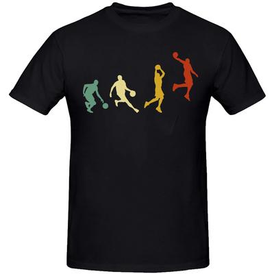 Basketball Player Sports Evolution T-Shirt Funny Birthday Gift For Men Boyfriend Round Neck Casual Cotton T Shirts Tshirt