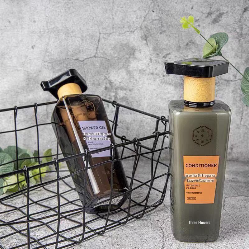 Sanshenghua 400ml Shampoo & Essential Oil Shower Gel with Conditioner & Body Lotion - Ideal for Hotel & B&B.