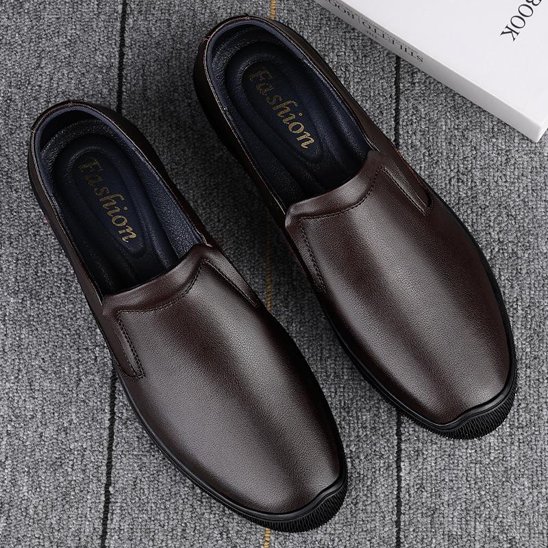 Newest Genuine Leather Men Casual Shoes Luxury Brand Upscale Men'S Shoes Breathable Slip On Lazy Driving Loafers Dress Offce Shoes