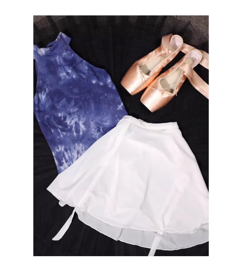 ProDance Marble Ballet Stylish and PLHI009B 3-Color High-Neck Leotard, Cute, (M(160), Blue)