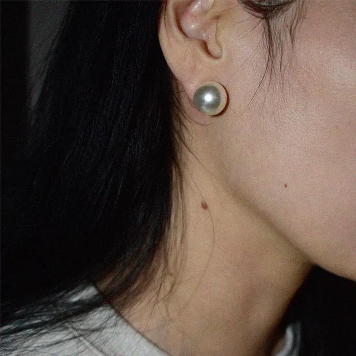 [Worn by Jang Won-young, Lee Hae-ri] Bold Pearl Earrings Acrylic Pearl Earrings Silver 925