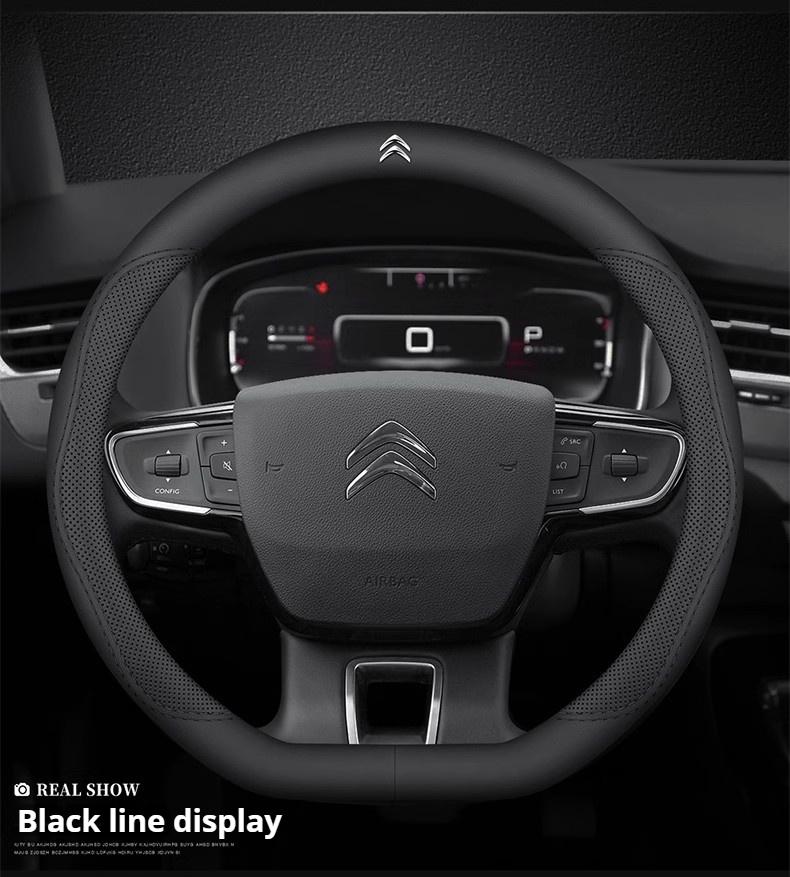 Leather Car Steering Wheel Cover Citroen DS3 C2 C3 C4 C5 C6 ELYSEE VTS Xsara C-Crosser Berlingo Jumpy AIRCROSS C3-XR Accessories anc123